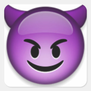 Naughty Emoji face Vierkante Sticker