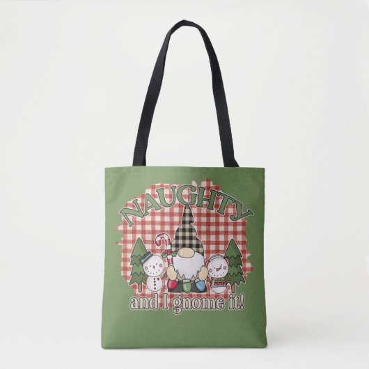 Naughty en ik koken het kerstfeestmaal tote bag (Voorkant)