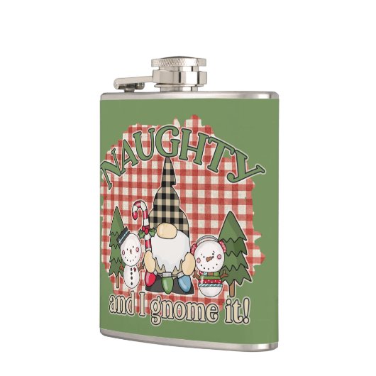 Naughty en ik krijgen het kerstfeest heupfles (Links)