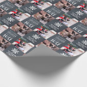 Naughty en Nice | Aangepast 2-foto-Pet Dog Cadeaupapier (Hoek)