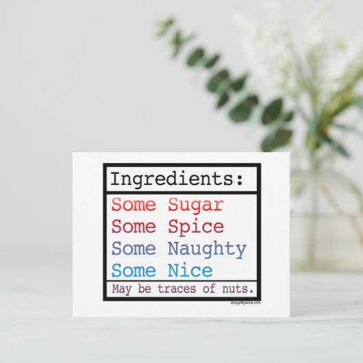 Naughty en Nice Feestdagenkaart (Staand voorkant)