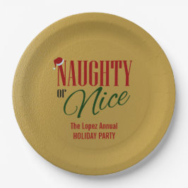 Naughty en Nice Holiday Papieren Bordje