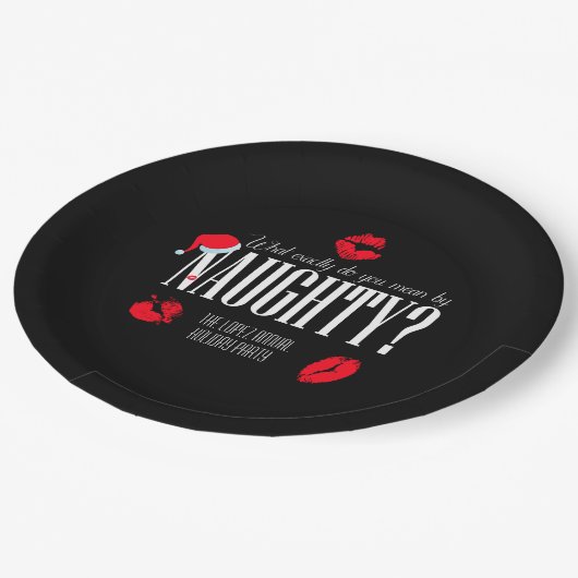 Naughty en Nice Holiday Papieren Bordje (Gekanteld)