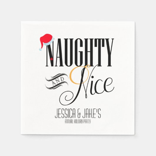 Naughty en Nice Holiday Servetten (Voorkant)
