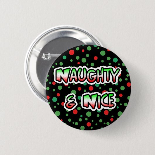 Naughty en Nice Humor Button (Voorkant /achterkant)
