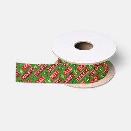 Naughty en Nice Kerstmis Satijnen Lint