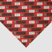Naughty en Nice Kerstmis Tissuepapier (Detail)