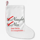 Naughty en Nice Kleine Kerstsok (Voorkant)