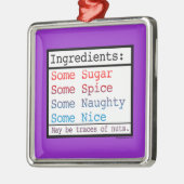 Naughty en Nice Metalen Ornament (Links)