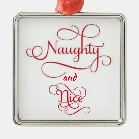 **NAUGHTY EN NICE* ORNAMENT (Voorkant)