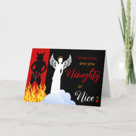 Naughty en Nice Valentijn Kaart