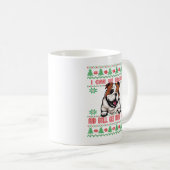 Naughty English Bulldog Ugly KerstSweater Koffiemok (Voorkant rechts)