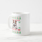 Naughty English Bulldog Ugly KerstSweater Koffiemok (Voorkant links)