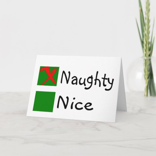 Naughty Feestdagen Kaart (Voorkant)