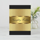 Naughty Forties Gold verjaardagsfeestje 2 Kaart (Staand voorkant)