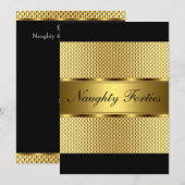 Naughty Forties Gold verjaardagsfeestje 2 Kaart (Voorkant / Achterkant)