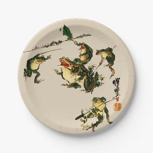 Naughty Frogs Papieren Bordje (Voorkant)