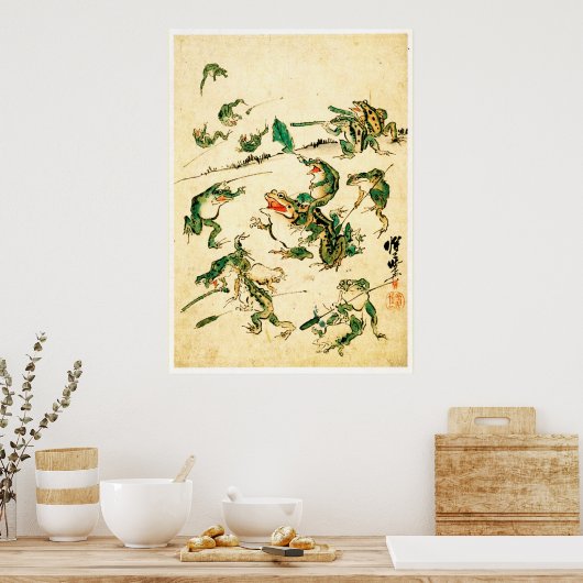 Naughty Frogs Poster (Keuken)