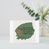 Naughty Funny Christmas Reindeer Poop Kaart (Staand voorkant)