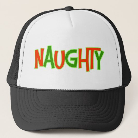 Naughty Funny Kerstmis Trucker Pet (Voorkant)