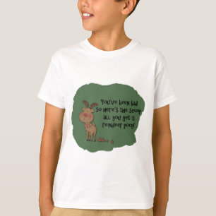 Naughty Funny kerstreindeer Poop Gift Gezegde T-shirt