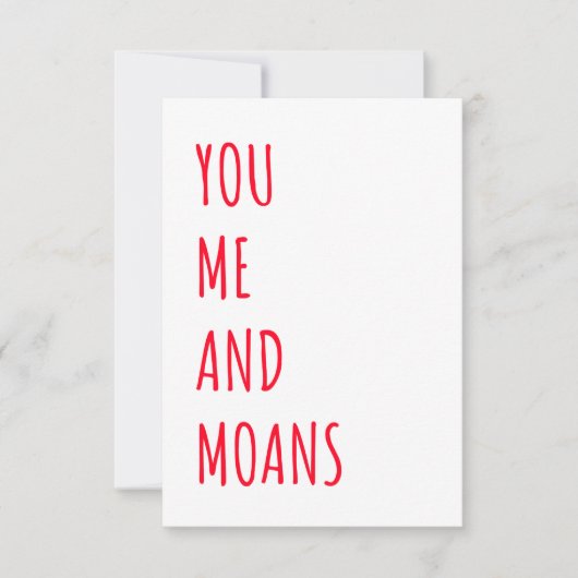 Naughty Funny Valentijnsdag & Birthday Kaart (Voorkant)