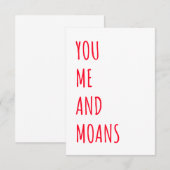 Naughty Funny Valentijnsdag & Birthday Kaart (Voorkant / Achterkant)