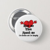 Naughty German Ronde Button 5,7 Cm (Voorkant /achterkant)