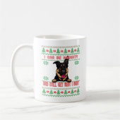 Naughty German shepherd Ugly KerstSweater Koffiemok (Links)