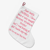 Naughty German Wirehaire Pointer Grote Kerstsok (Voorkant (Hangend))