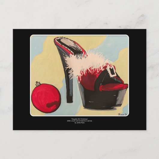 Naughty Girl 2020 Schilderen op een Briefkaart (Voorkant)