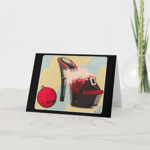 Naughty Girl 2020 Schilderen op een Feestdagen Kaart