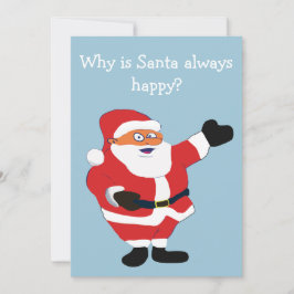 Naughty Girl Bad Santa Funny Joke Humor Fun Kaart