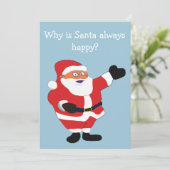 Naughty Girl Bad Santa Funny Joke Humor Fun Kaart (Staand voorkant)