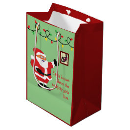Naughty Girl Bad Santa Funny Joke Humor Fun Medium Cadeauzakje