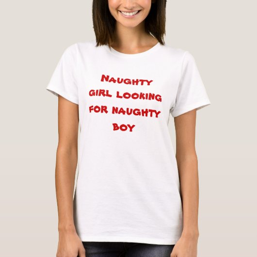 Naughty girl t-shirt (Voorkant)