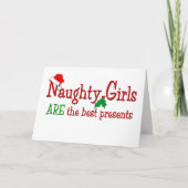 Naughty Girls Feestdagen Kaart (Voorkant)