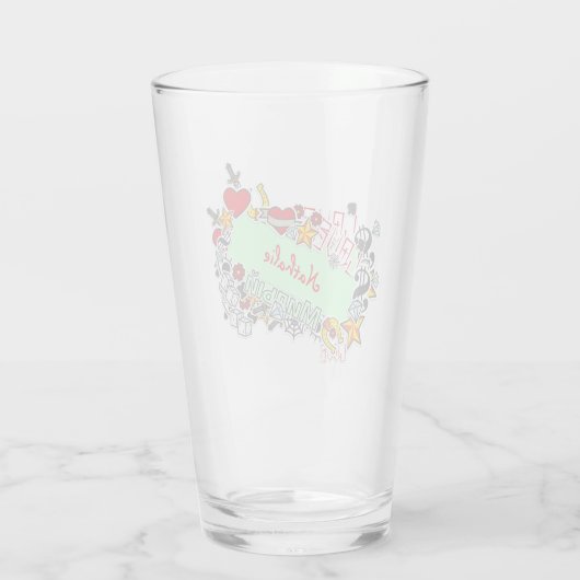 Naughty Girls sticker op Glas (Achterkant)