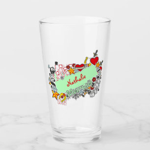 Naughty Girls sticker op Glas