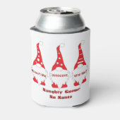 Naughty Gnome, geen kerstman op een drankje Blikjeskoeler (Blikje Achterkant)