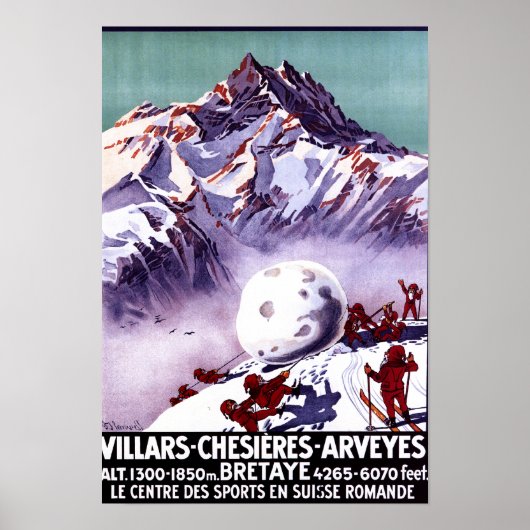 Naughty Gnomes Making Giant Snowball Poster (Voorkant)
