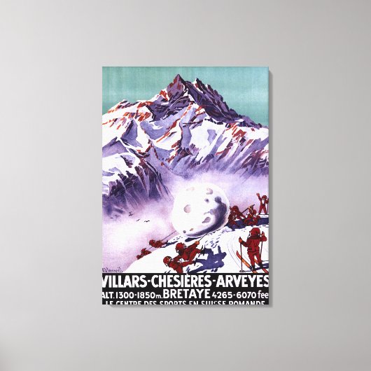 Naughty Gnomes Making Giant Snowball Poster Canvas Afdruk (Voorkant)