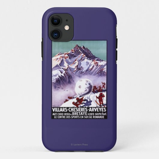 Naughty Gnomes Making Giant Snowball Poster Case-Mate iPhone Case (Achterkant)