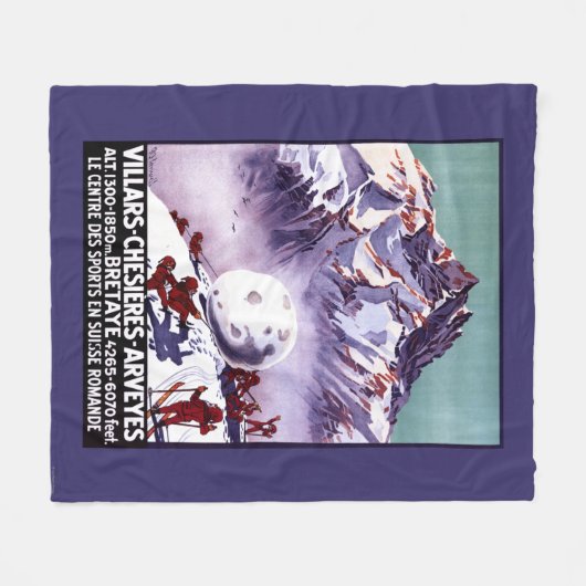 Naughty Gnomes Making Giant Snowball Poster Fleece Deken (Voorkant (Horizontaal))