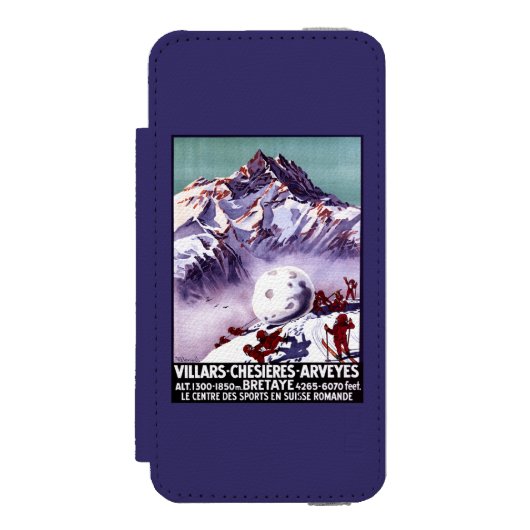 Naughty Gnomes Making Giant Snowball Poster Incipio iPhone Portemonnee Hoesje (Voorkant Agenda)