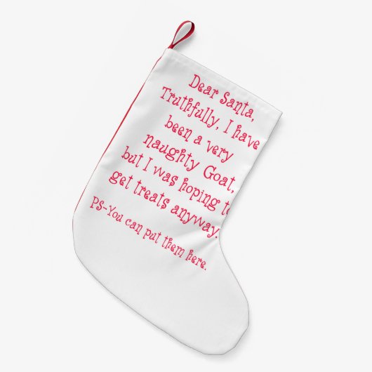 Naughty Goat Kleine Kerstsok (Voorkant (Hangend))