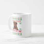 Naughty Great Dane Ugly KerstSweater Koffiemok (Voorkant links)