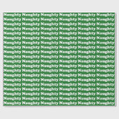Naughty green & white Patroon grappig cadeau Cadeaupapier (Vlak)