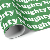 Naughty green & white Patroon grappig cadeau Cadeaupapier (Rol Hoek)