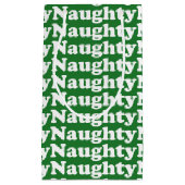 Naughty green white patroon grappig kerstfeest klein cadeauzakje (Voorkant)